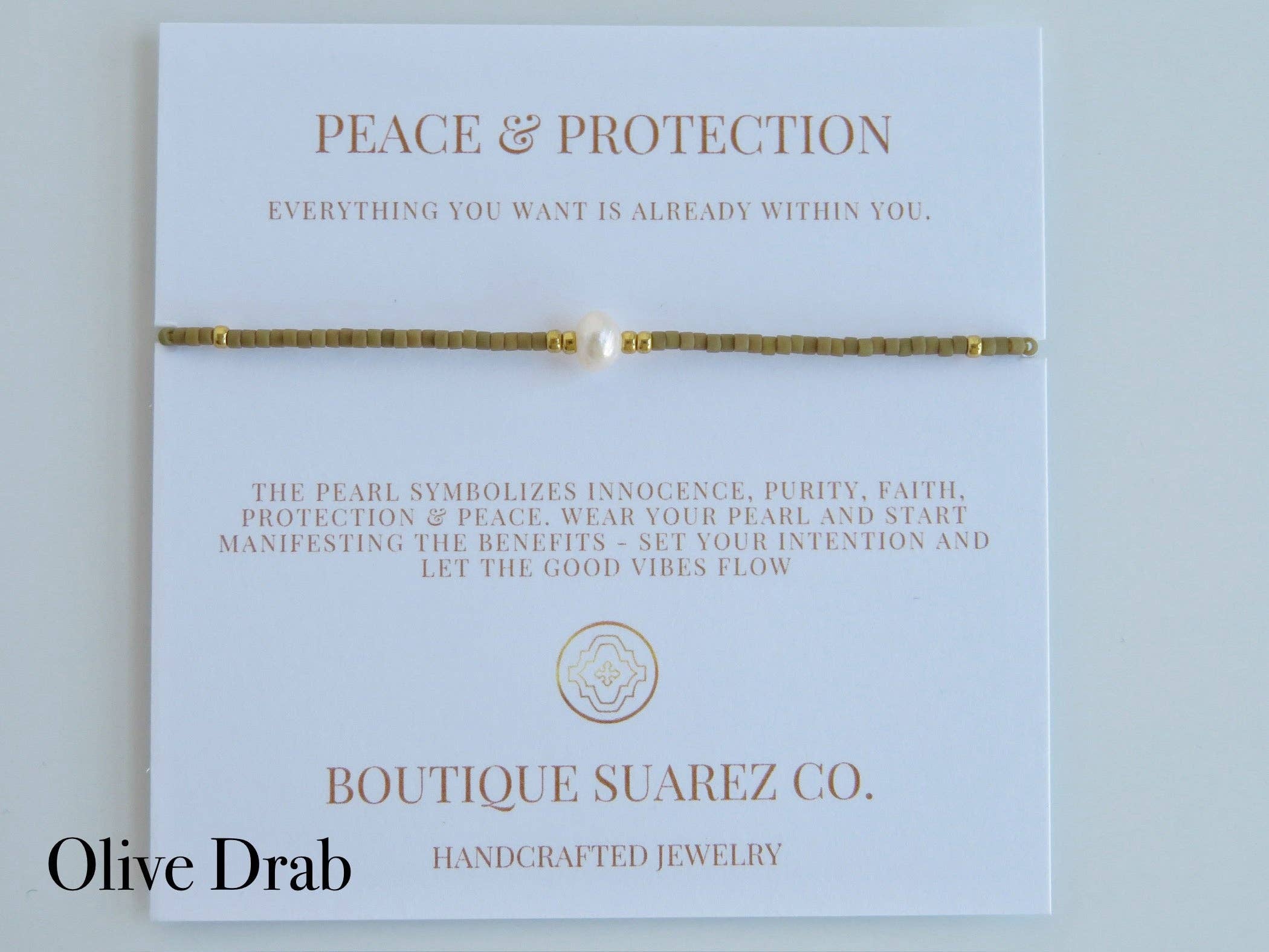Boutique Suarez Co. - Wholesale Beaded Bracelet - Manifest Peace - Pearl Bracelet14