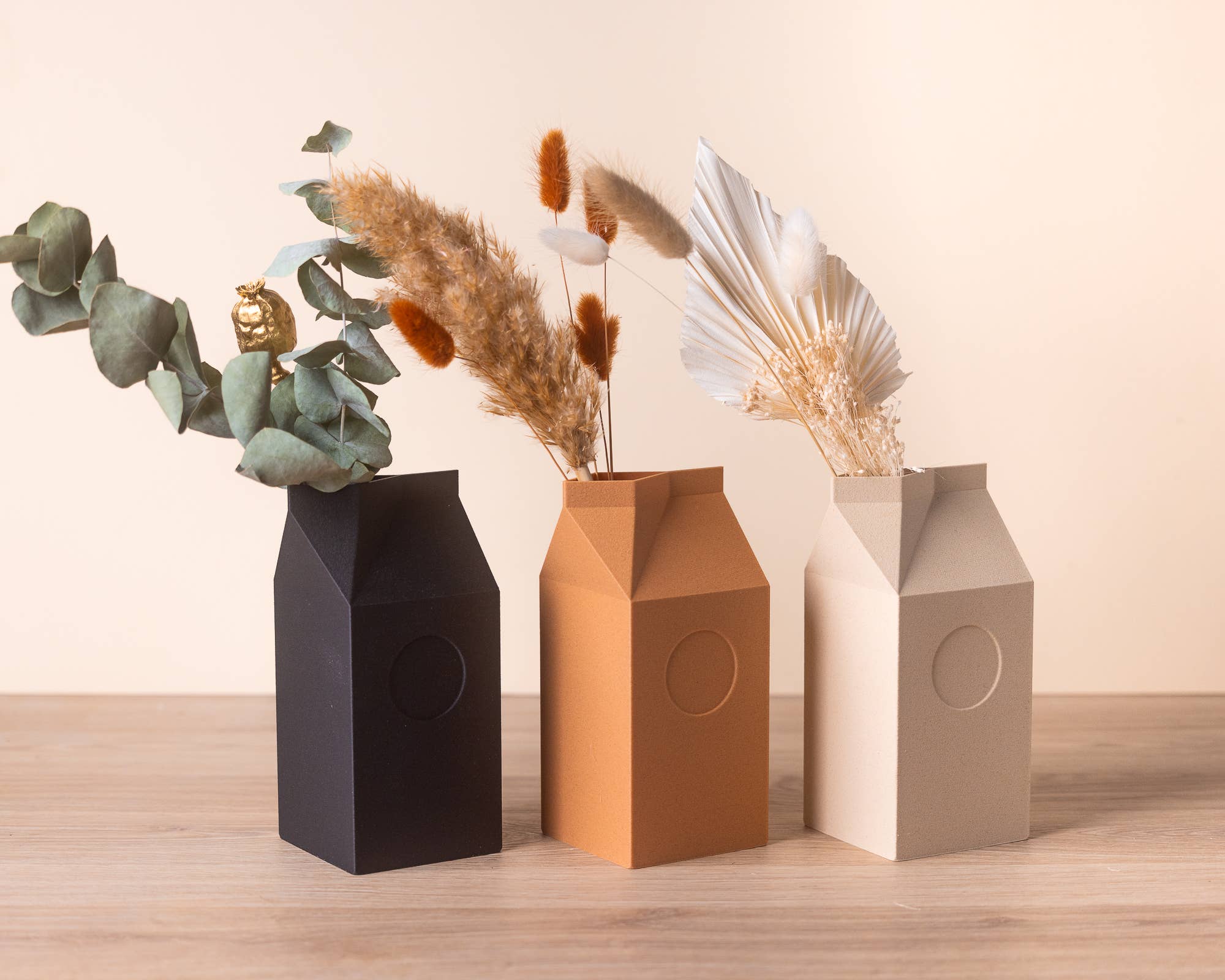 Copo Design - Wholesale Vase - Dried flowers Vase - Wood based and plastic free -  Milk7