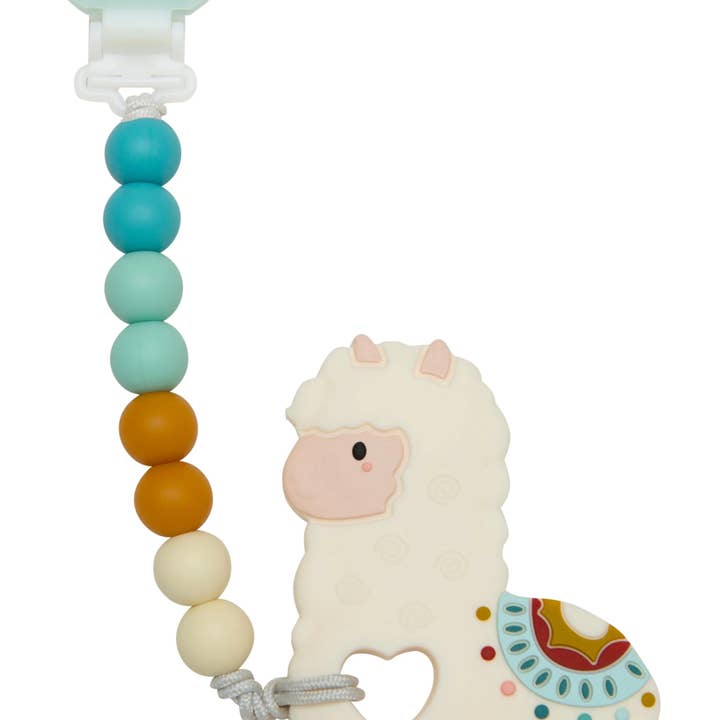 Loulou Lollipop - Vente Anneau de dentition à clip – bébé - Ensemble de clips de tétine et anneau de dentition Gem1