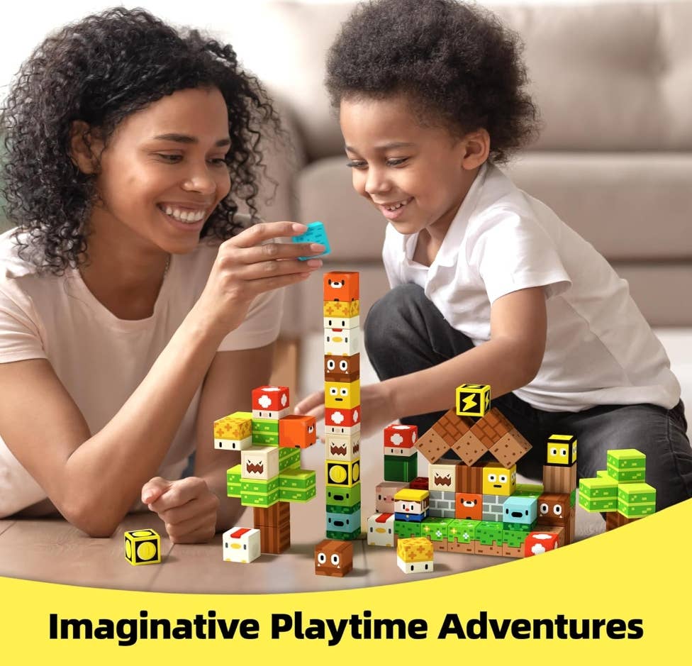 GobiDex - Wholesale Building Set - Kids - 2.5cm Lumberjack (48 pcs Magnetic Blocks)4