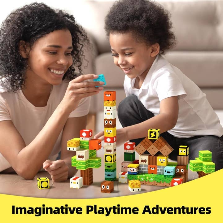 GobiDex - Wholesale Building Set - Kids - 2.5cm Lumberjack (48 pcs Magnetic Blocks)4