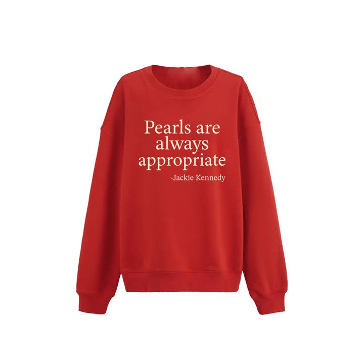 nobarand - Wholesale Hoodie - Women's - HUC-L4787 Pearls Are Always Appropriate Graphic Sweathershir5