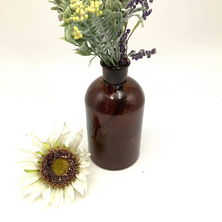 All Little Cute Things - Wholesale Vase - Large Apothecary Amber Glass Bottle Flower Vase, Centerpiece3