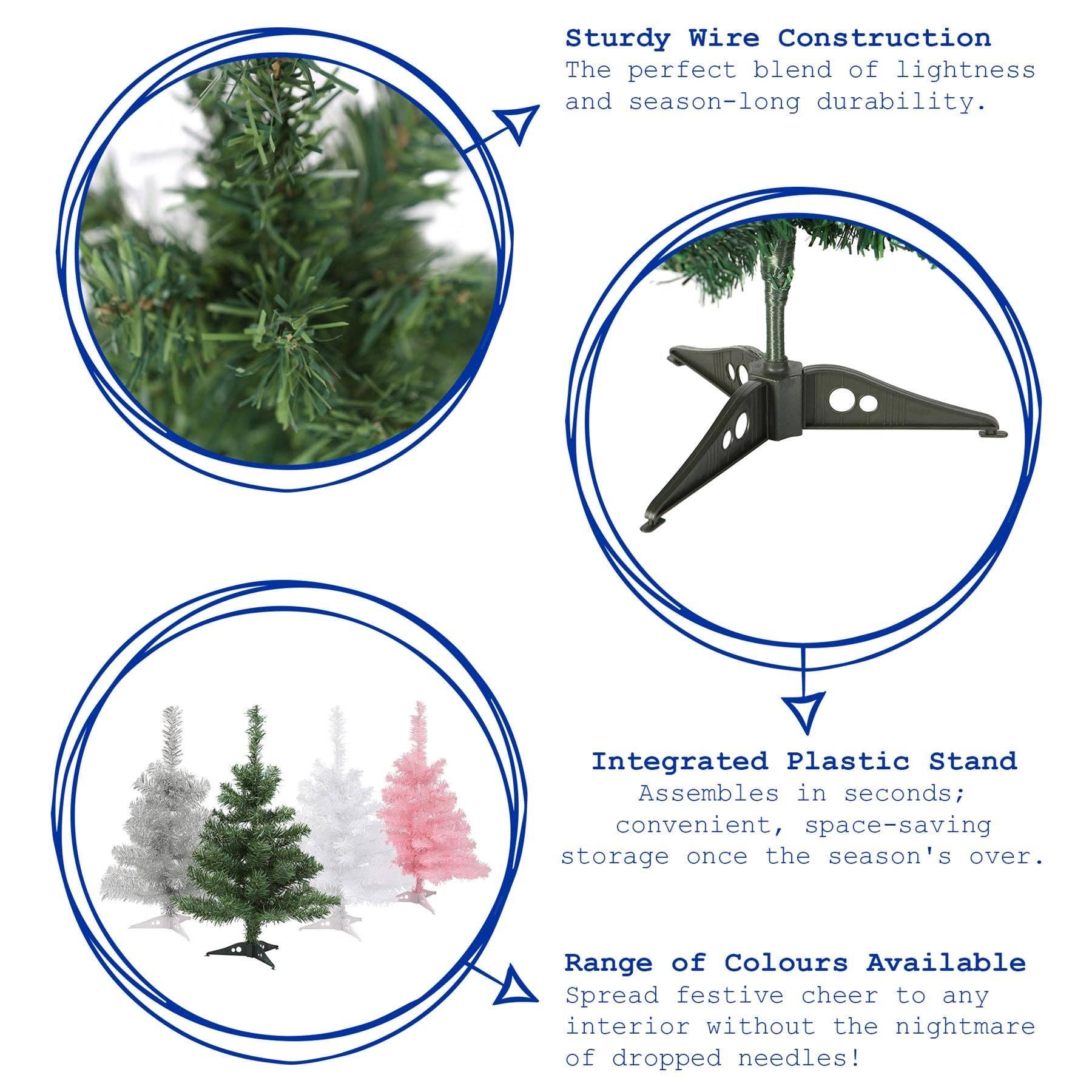 Rinkit Ltd – wholesale Konstgjord julgran – Harbour Housewares konstgjord julgran - 60 cm med ställning4