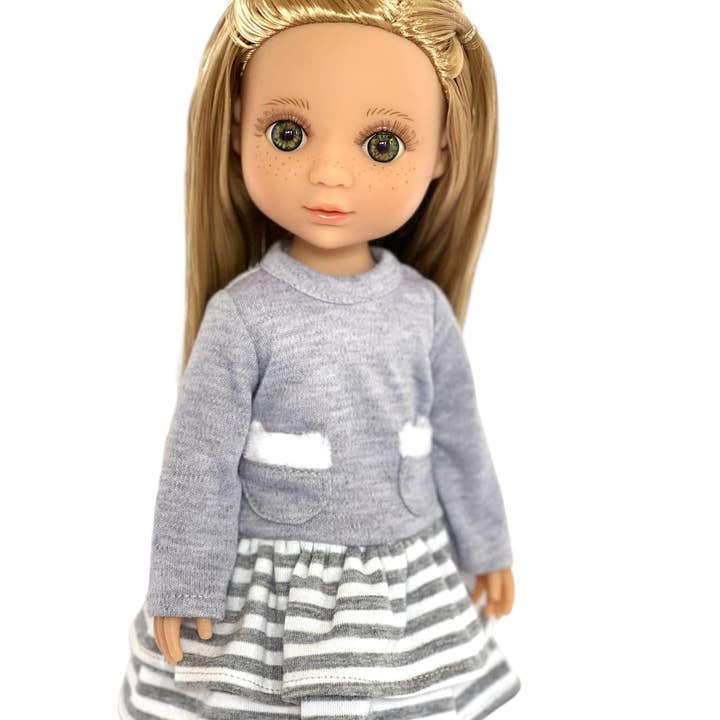 Ann Lauren Dolls - Wholesale Doll - Kids - Evia 14.5 Size Fashion Girl Doll- Sandy Blonde Greenish Eyes