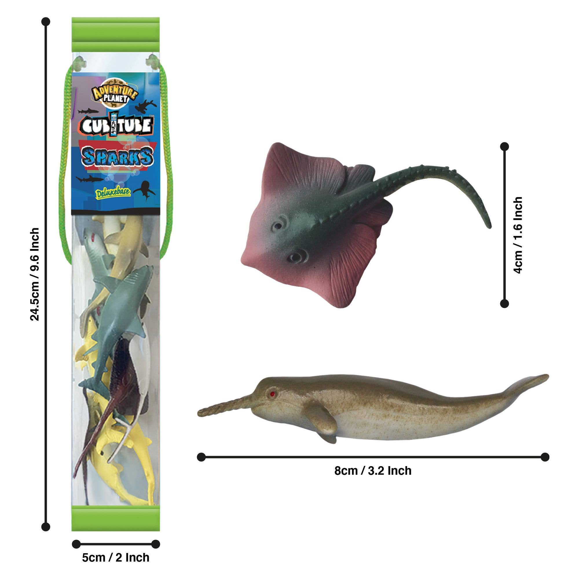 Deluxebase - Wholesale Toy Set - Kids - Cubitubes Animal Replicas - Sharks2