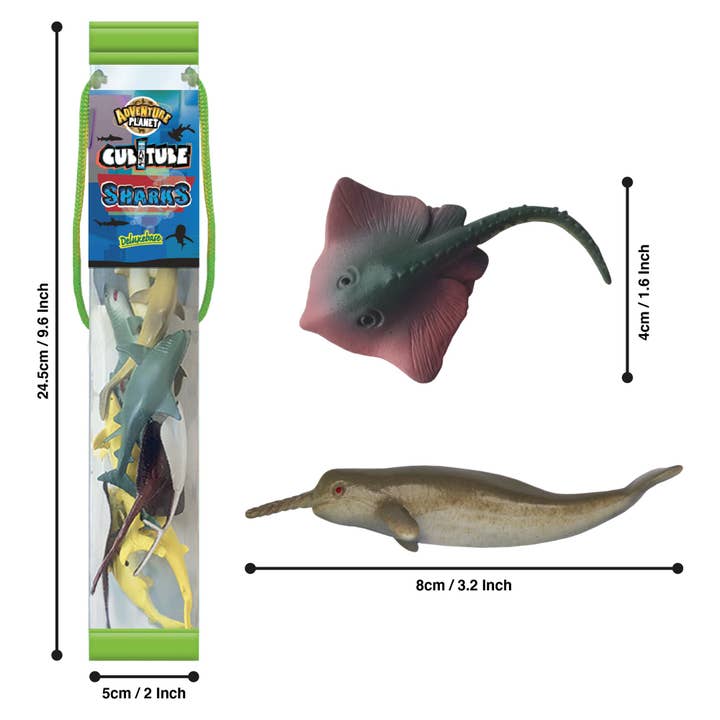 Deluxebase - Wholesale Toy Set - Kids - Cubitubes Animal Replicas - Sharks2