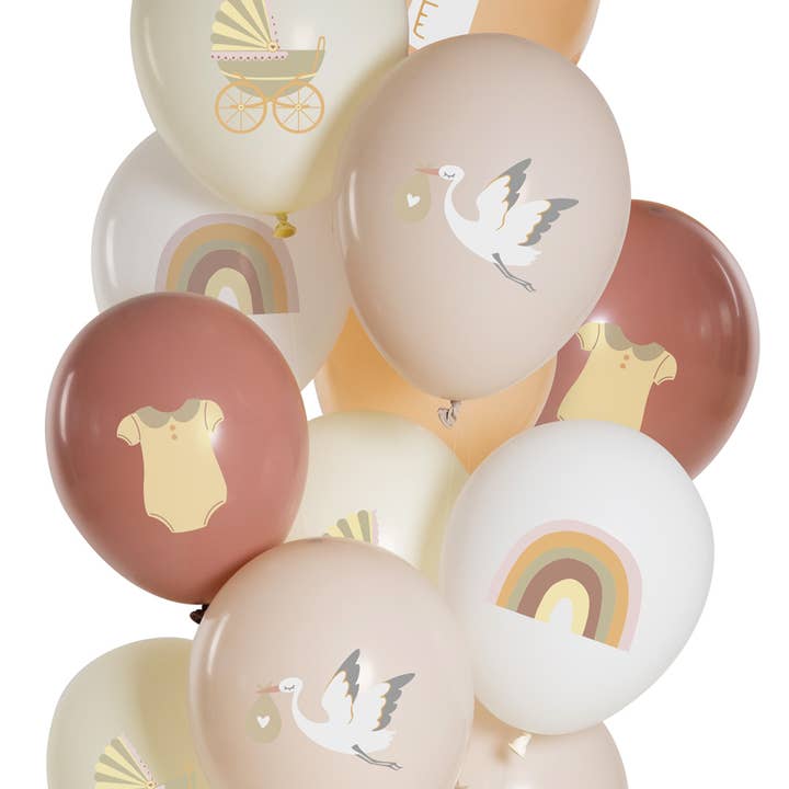 Multi Colors Balloons Sweet Baby 33cm - 12 pieces for wholesale on Faire