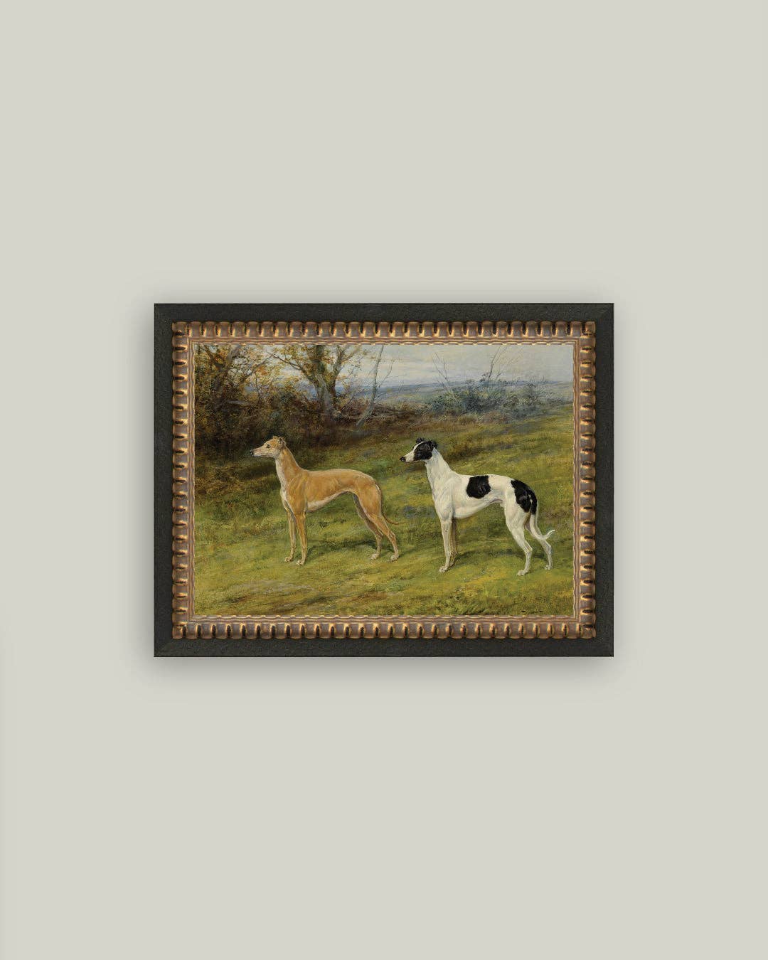 Petal Lane Home - Wholesale Art Print - Greyhound Whippet Dogs Framed Antique Art2