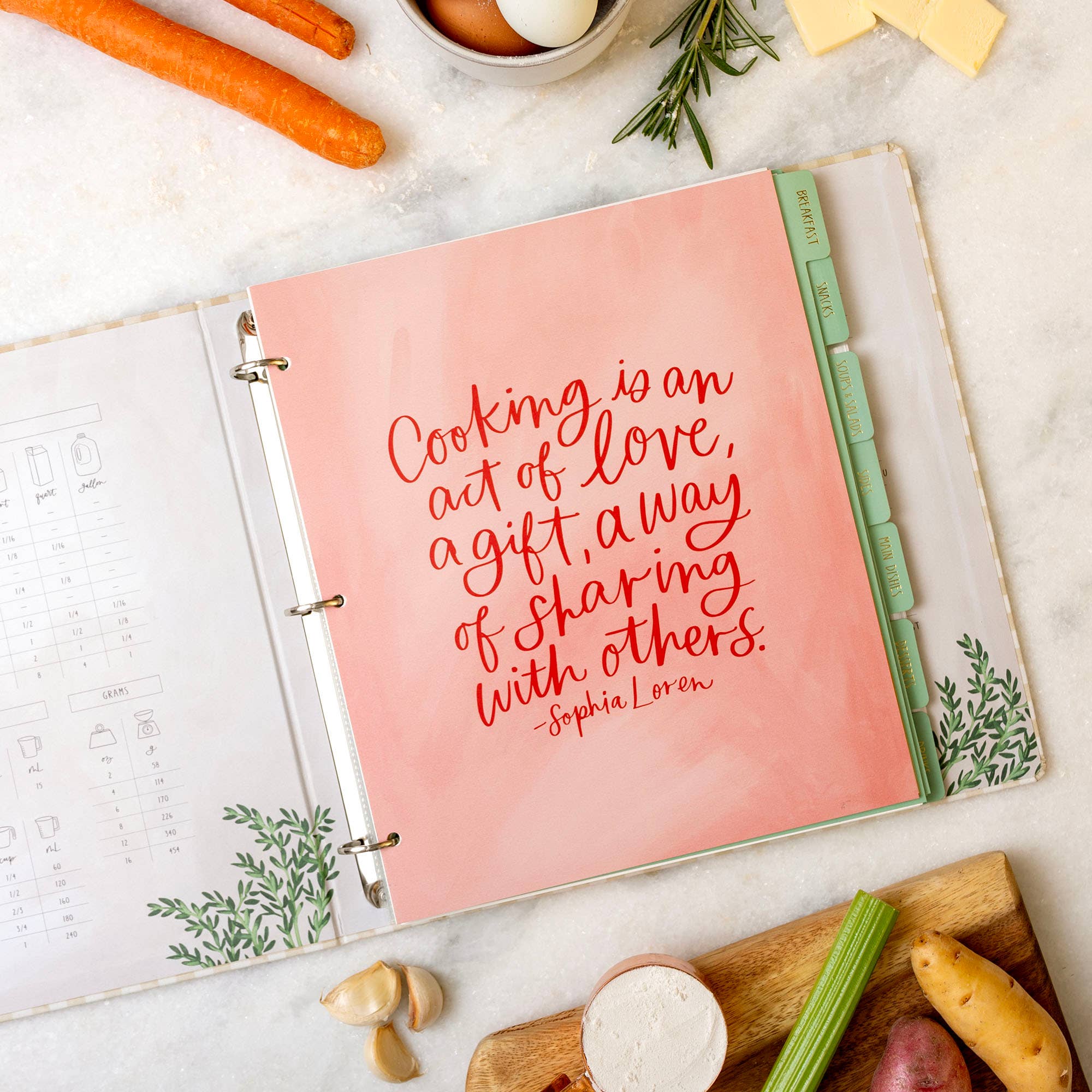 1canoe2 | One Canoe Two Paper Co. - Wholesale Binder - Beige Gingham Large Recipe Binder5