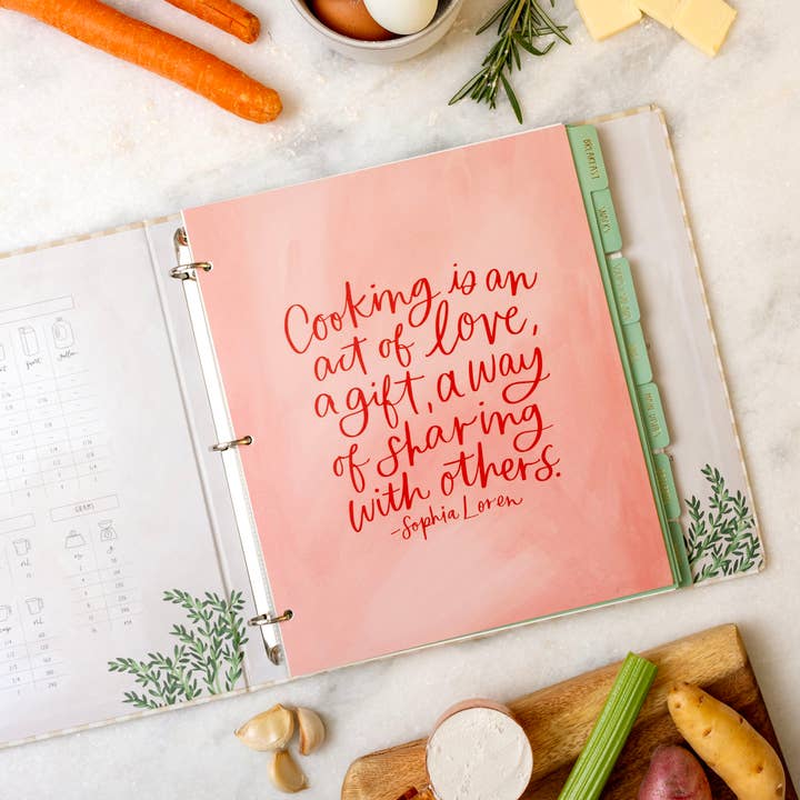 1canoe2 | One Canoe Two Paper Co. - Wholesale Binder - Beige Gingham Large Recipe Binder5