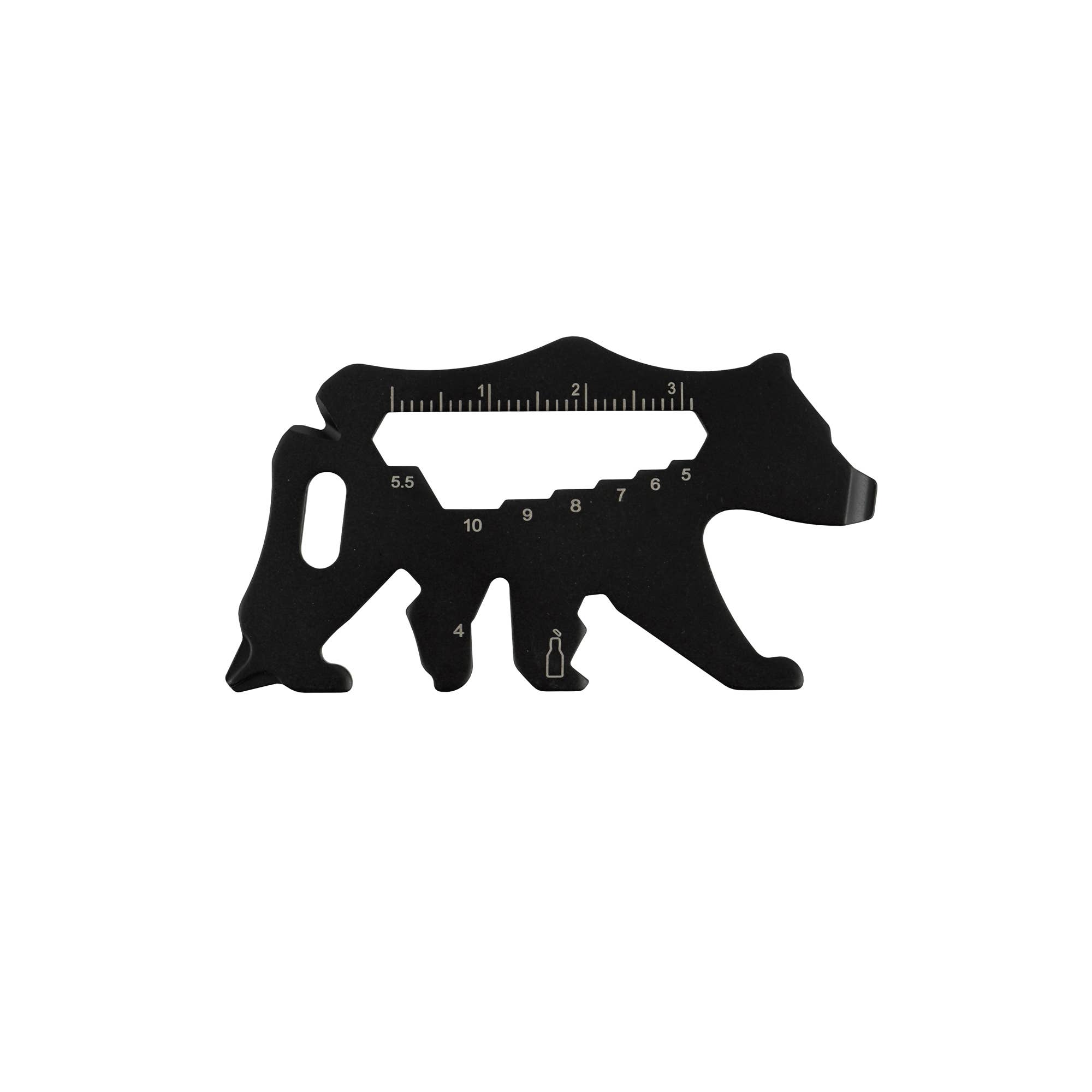 CGB Giftware – wholesale Handy tool – Great Plains Bear Shape Multi Tool On Backing Card2
