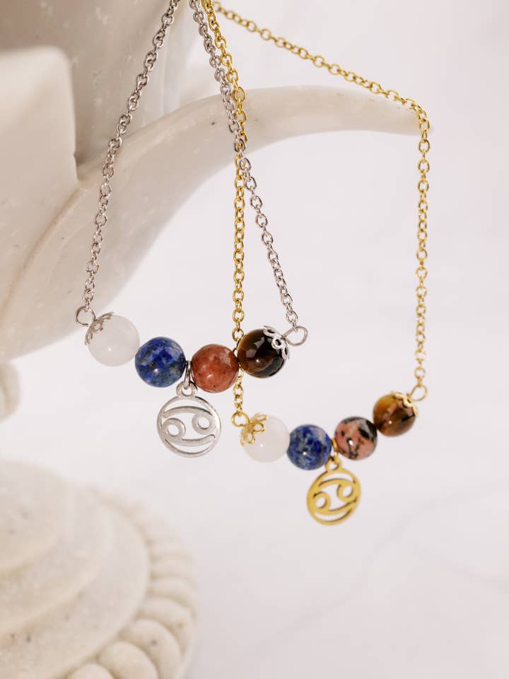 Gemstone Cancer Necklace | Zodiac Collection for wholesale by WonderLight