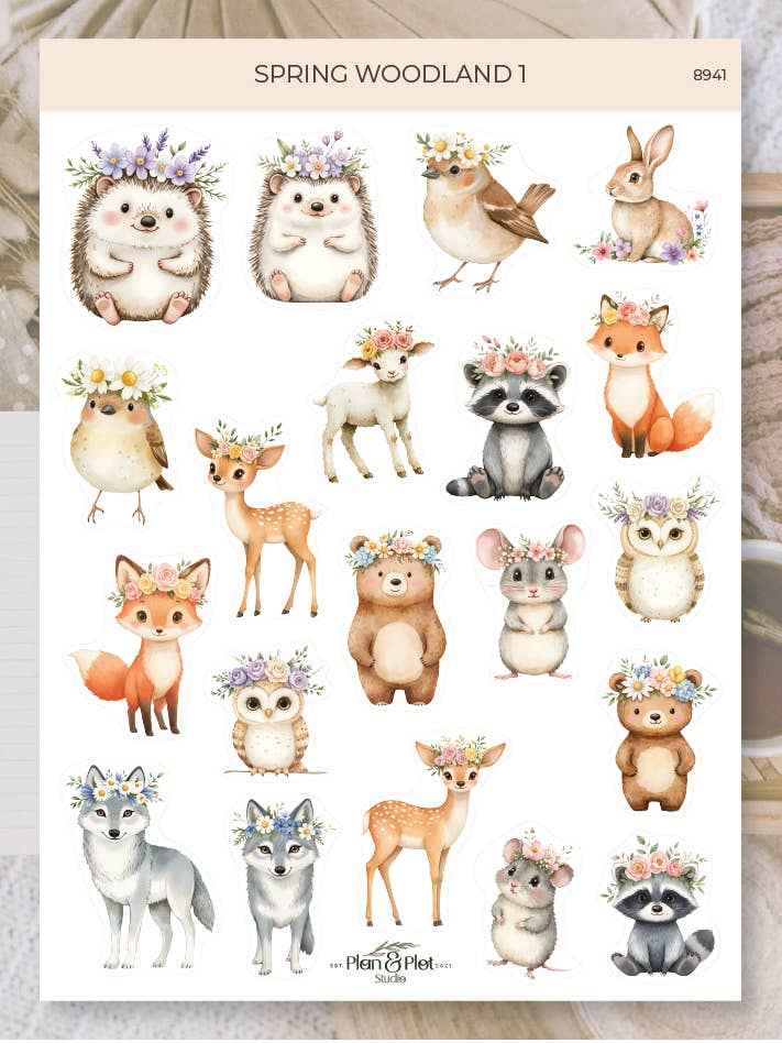 Primavera na floresta 1 | Autocolantes por atacado de Plan & Plot Studio