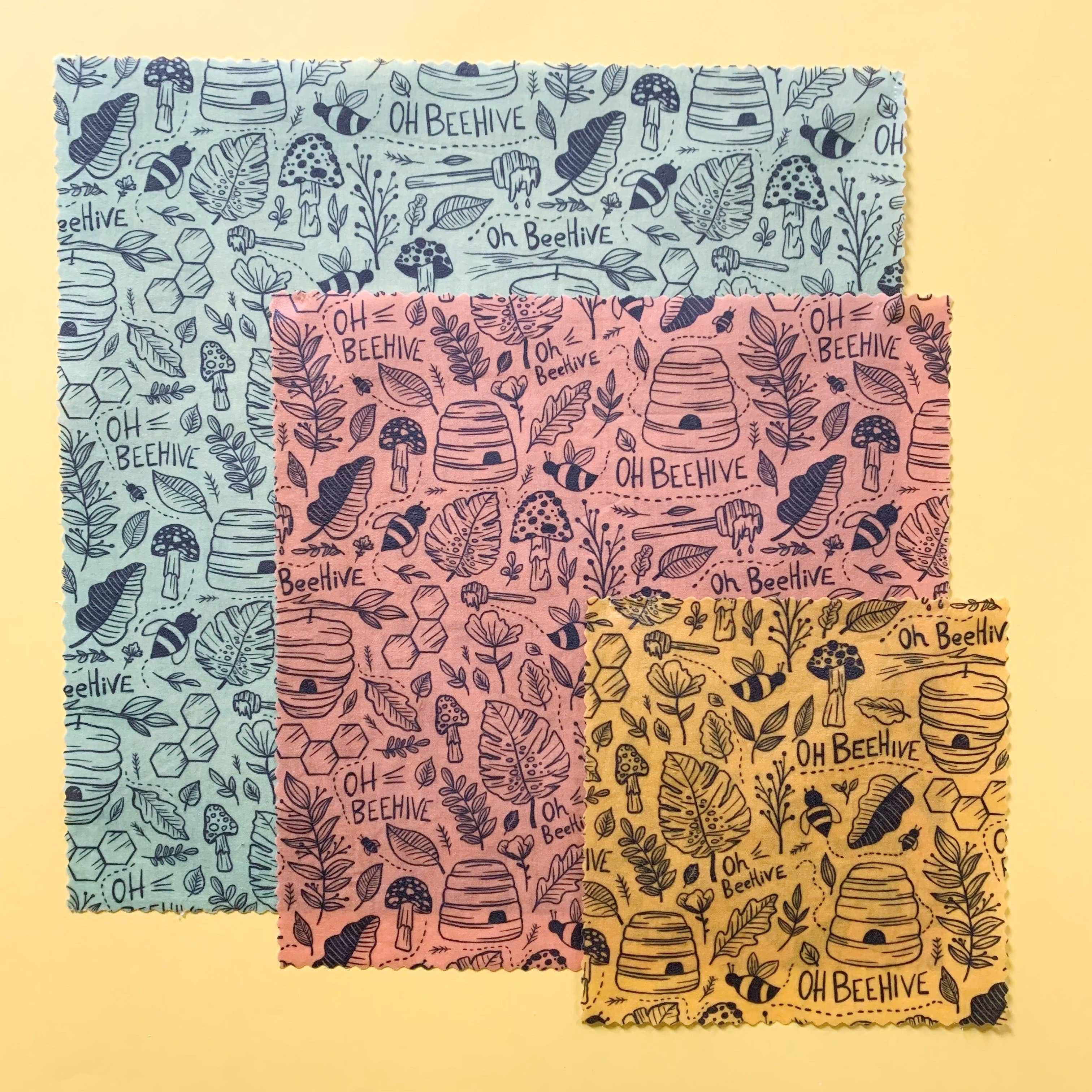 Oh Beehive: Eco Goods Co. - Wholesale Food Storage Wrap/Bag - OBH Vintage Variety Pack1