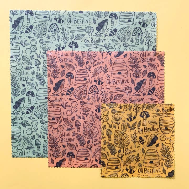 Oh Beehive: Eco Goods Co. - Wholesale Food Storage Wrap/Bag - OBH Vintage Variety Pack1