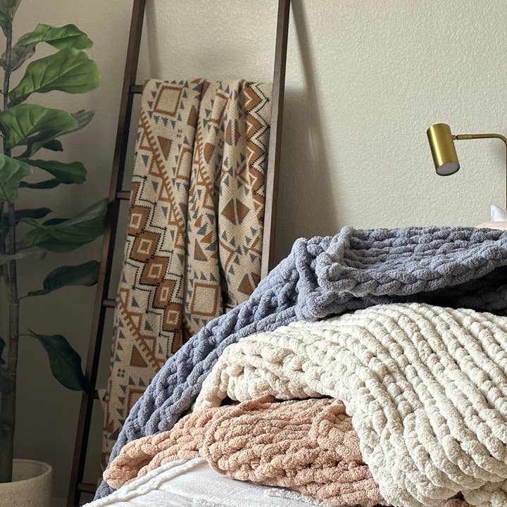 Lu home – Großhandel Überwurfdecke – Lu Home Die klassische übergroße grob gestrickte Decke, 70”x50”