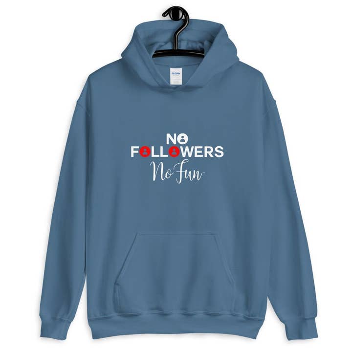 Sem Seguidores Sem Diversão, Estilo, Hoodie, Azul Especial por atacado de No Fun Company