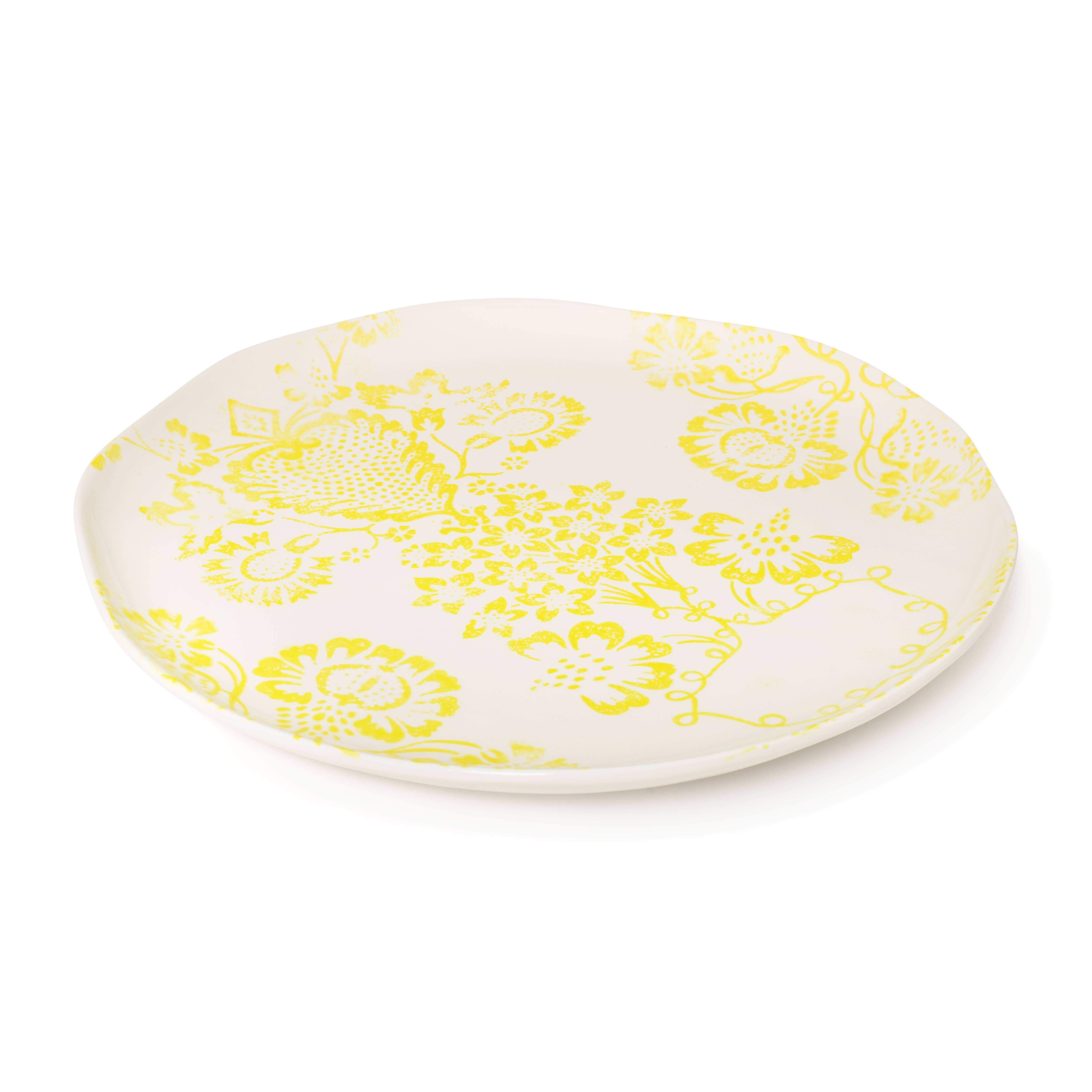 BlissHome - Wholesale Platter - Platter, Yellow, monochromatic Damask wallpaper0