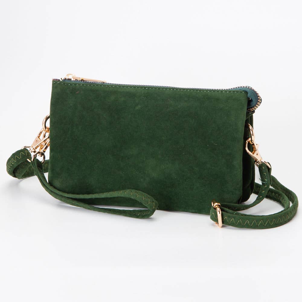 Sensibling Corp. - Wholesale Crossbody Bag - Women's - Plain Faux Suede Crossbody Clutch Bag6