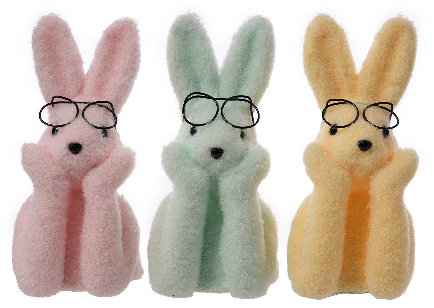 Dunn Deals - Vendita all'ingrosso Decorazioni da tavolo - Coniglietto Pensante Flockato da 10"0