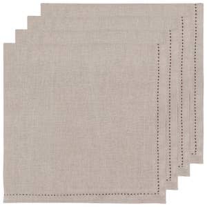 All Cotton and Linen Cloth Napkins, Dinner Napkins Cotton Napkins, Hemstitch Linen Napkins, Yellow Cloth Napkins Set of 6, 18 inchx18 inch, Size: 18 x