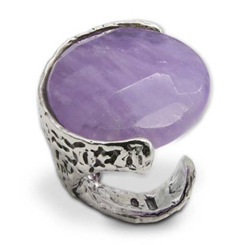 925 Sterling Silver and Hard Stone Ring (AR033) for wholesale by Mandile Gioielli