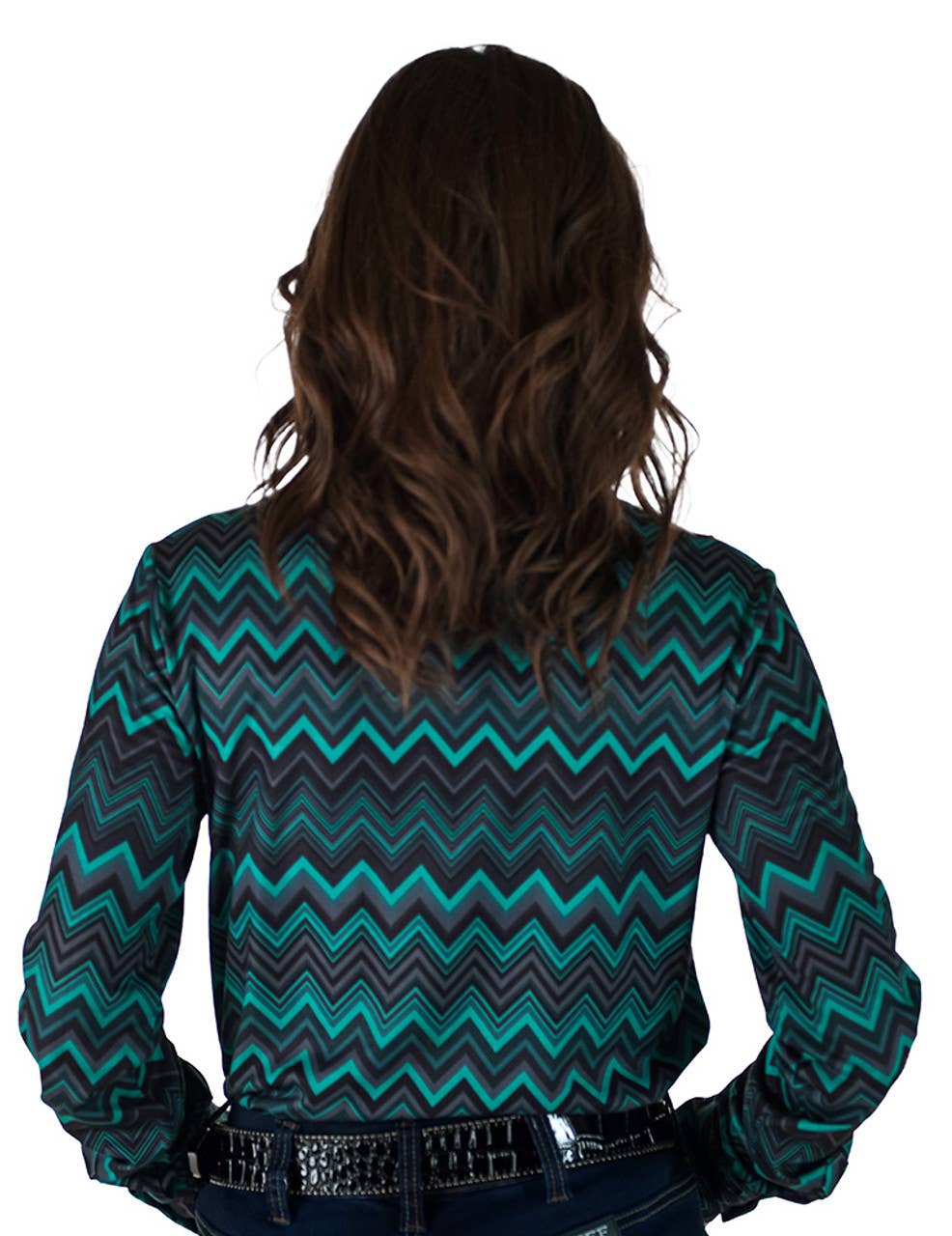 Specialty Pullover Button Up Chevron Print Stretch Jersey for wholesale on Faire4