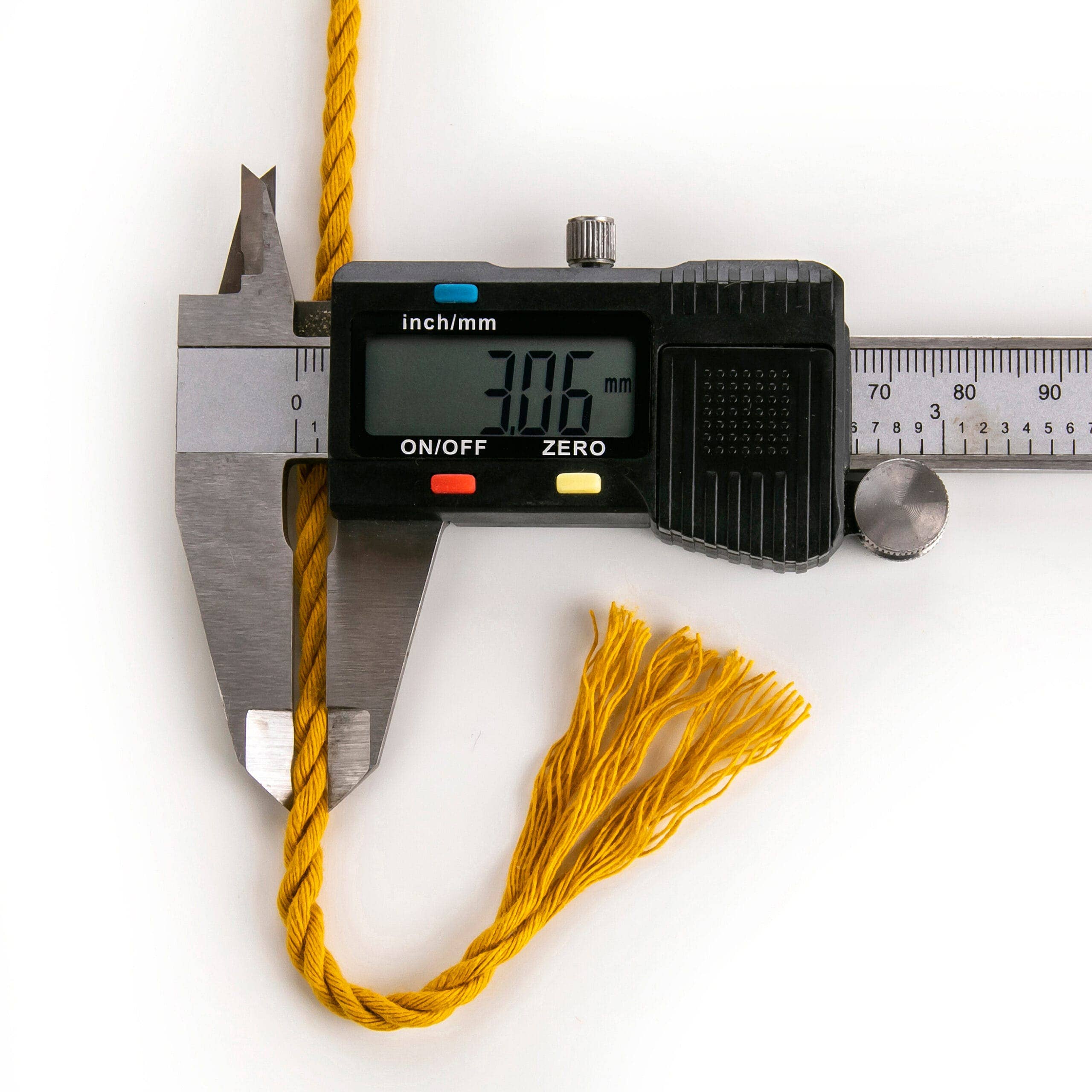 MB Cordas - Vente Cordons - Corde de coton macramé torsadée 3 brins 3MM 1kg MOUTARDE 260-300m Corde de macramé 3 plis Fil d'artisanat4