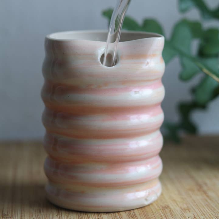 Cedar Sun Ceramics - Wholesale Drinking Glass/Cup - Pottery Straw Tumbler | Adult Sippy Cup | Finger Painted