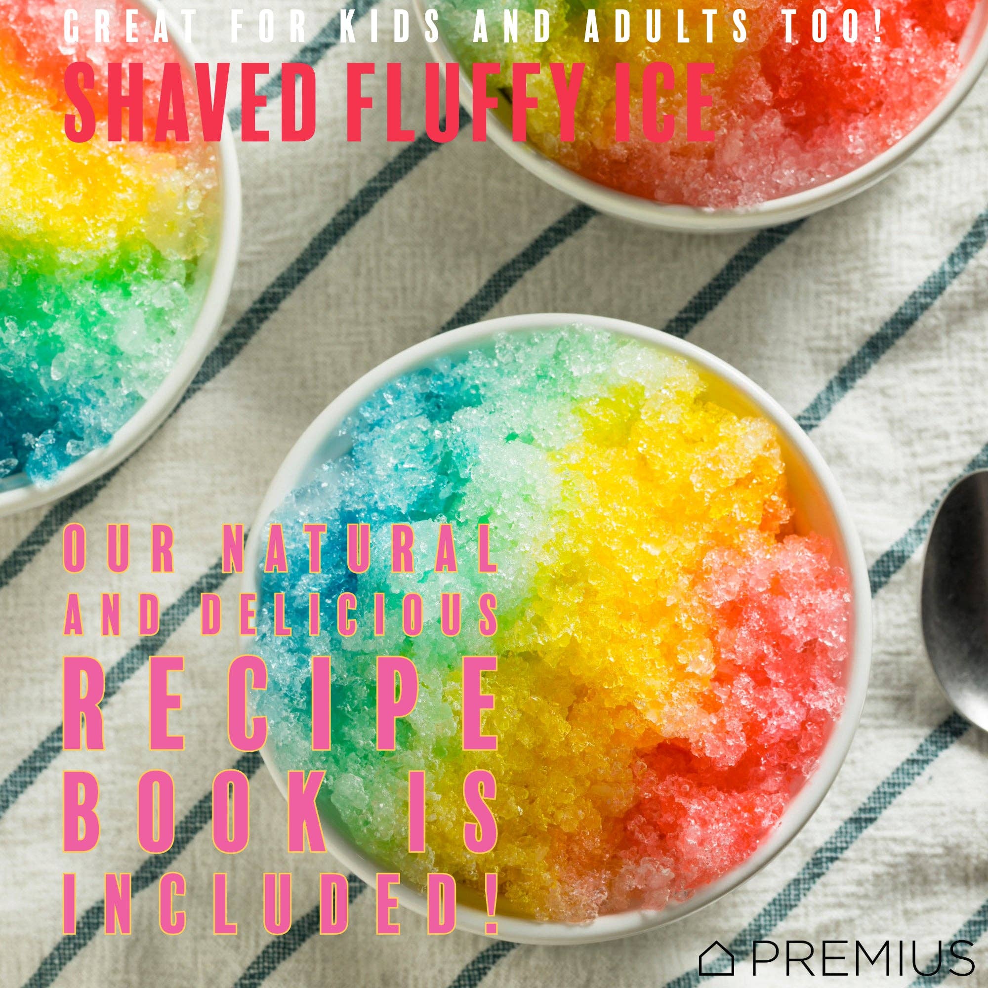 ShopBobbys - Wholesale Kitchen Appliance - PREMIUS Rechargeable Cordless Hawaiian Shaved Ice Maker, Snow Cone Machine, White6