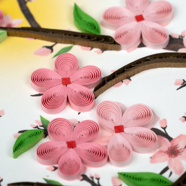Quilling Card - Wholesale Everyday Greeting Card - Quilled Cherry Blossoms Greeting Card1