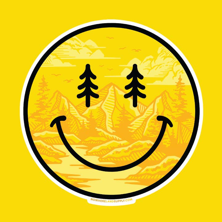 HAPPY TREES - STICKER for wholesale by Nowhere Land