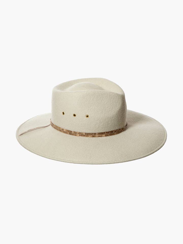 Chapeau Fedora en feutre de laine jade pour la vente par Eric Javits