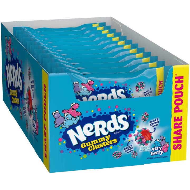 Nerds Gummy Clusters Very Berry Deelgrootte 12px 3oz voor wholesale door Snacky Candy