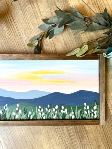 7 x 12 inch Floral Mountain Mini for wholesale by 704 North Design co