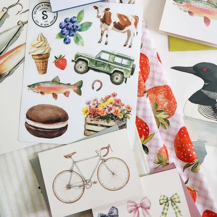 Saltbox & Company - Wholesale Stationery/Notecard Set - Roadie - Box of 6 Note Cards2