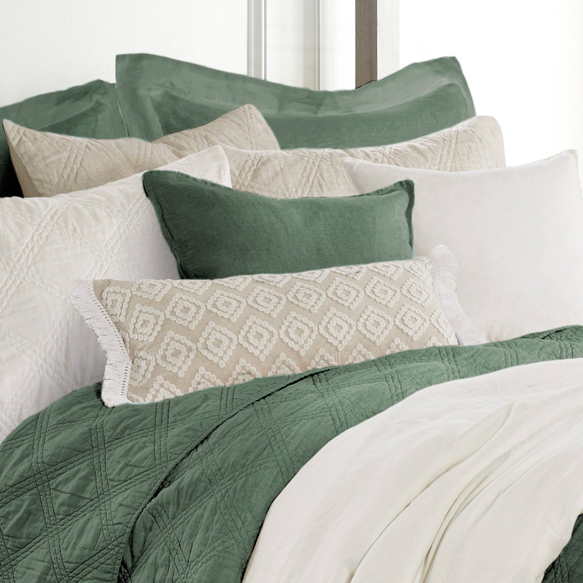 Levtex Home - Wholesale Throw Pillow Cover - French Flax Washed Linen Square Pillow Cover- Set of 229