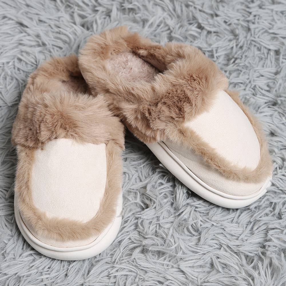 Sensibling Corp. – Engroshandel Slippers - Dame – Faux ruskind bløde indendørs gulvtøfler1