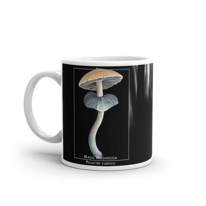 Sword Fern Studios - Wholesale Coffee Mug - Psilocybe Cubensis Magic Mushroom Coffee Tea Mug1