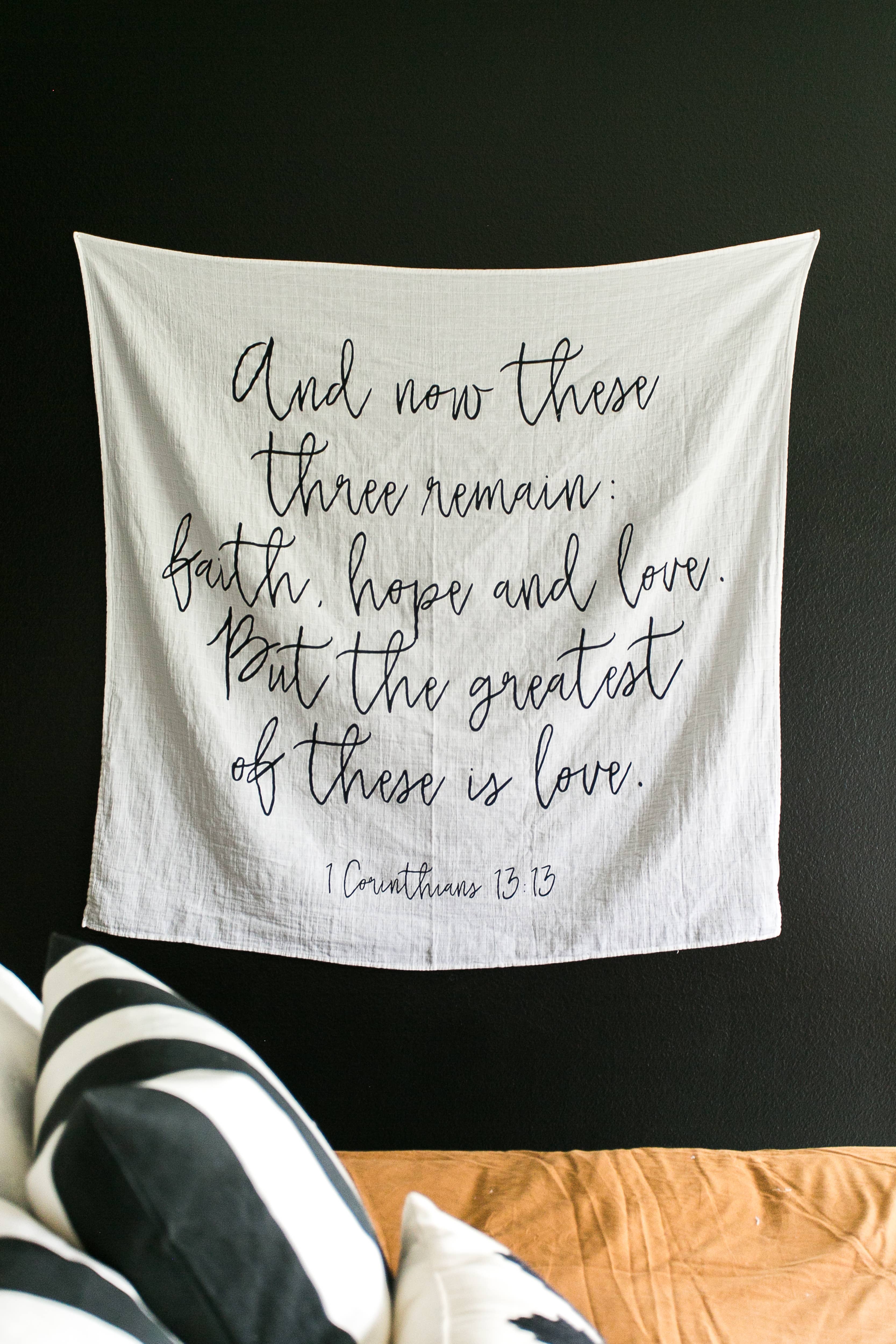 Modern Burlap - Wholesale Swaddle - Baby - Organic Swaddle -  1 Corinthians 13:132