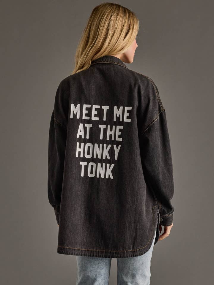 Meet Me At The Honky Tonk Button Up for wholesale by Panache Apparel Co.