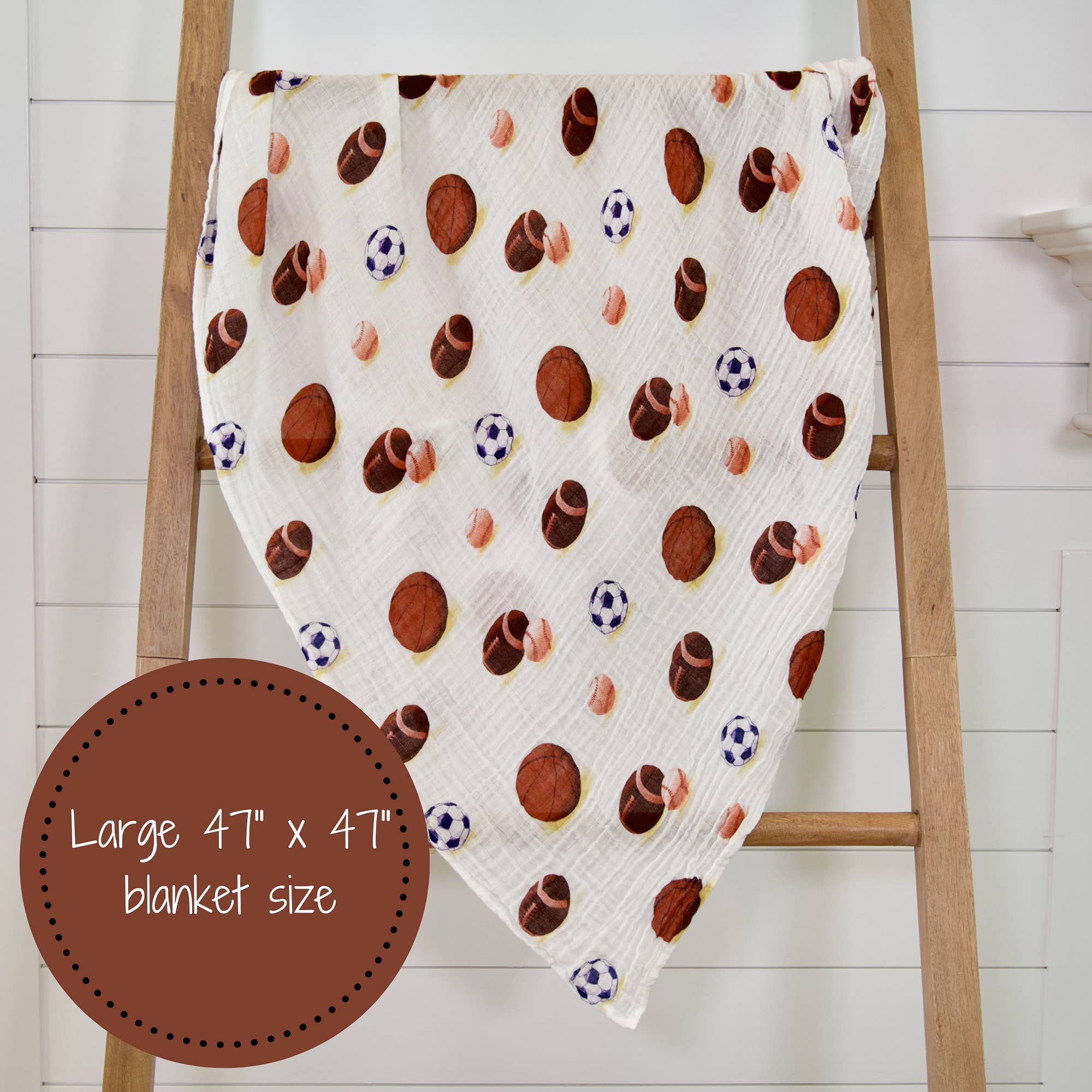 LollyBanks - Wholesale Swaddle – Baby - Go Sports! Baby Muslin Swaddle Blanket6