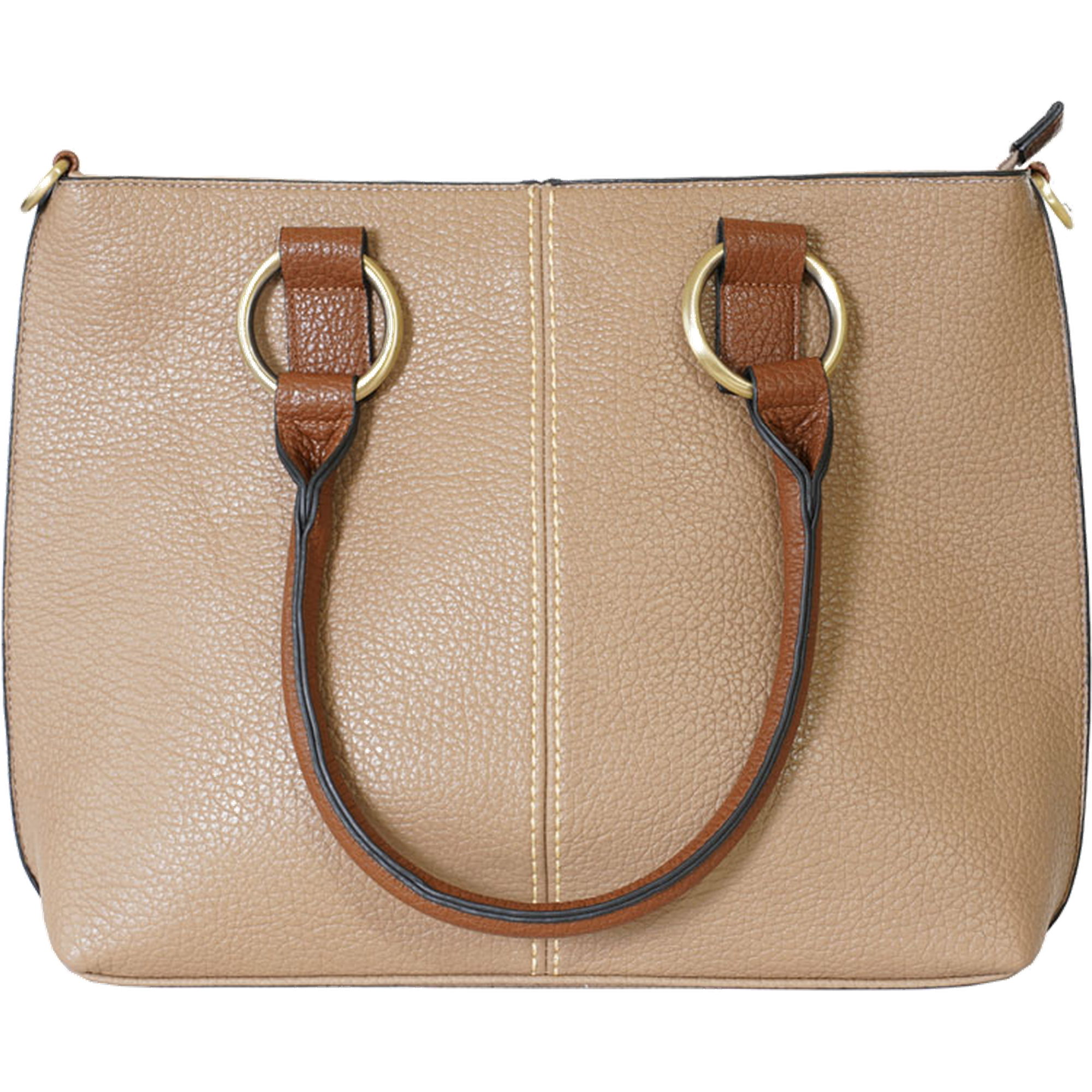 22 Tote - Wholesale Tote Bag - Women's - Pebbled Vegan Leather Triple-Compartment Shoulder Tote Bag14