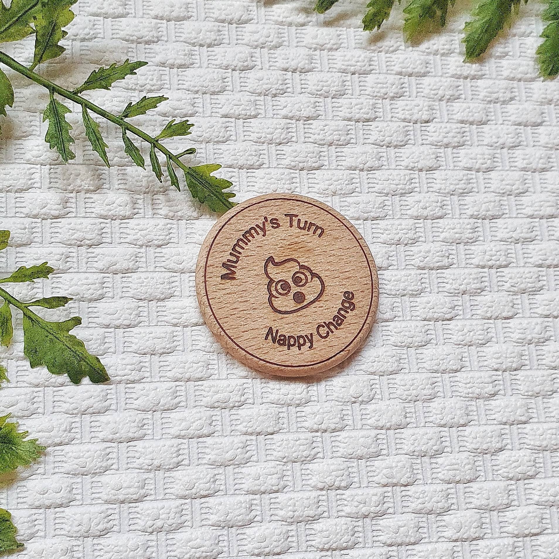 Knotty_baby – wholesale Keepsake coin/token – Nappy Decision Coin, New Parent, Baby Shower, Flip Coin,3