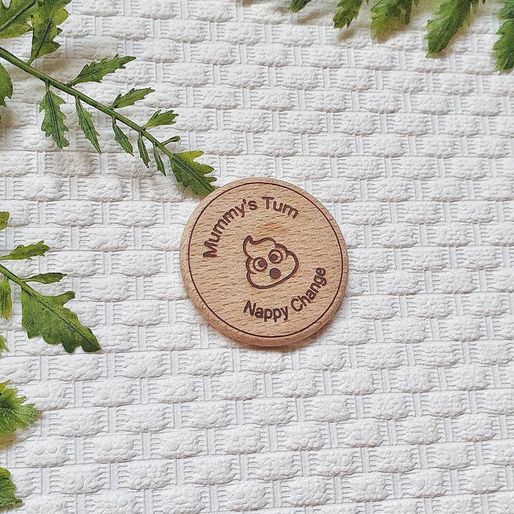 Knotty_baby – wholesale Keepsake coin/token – Nappy Decision Coin, New Parent, Baby Shower, Flip Coin,3