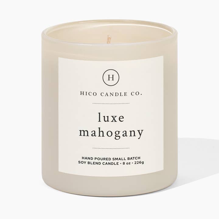 Hico Candle Co. - Wholesale Jar/Filled Candle - Luxe Mahogany - 8oz. Candle0