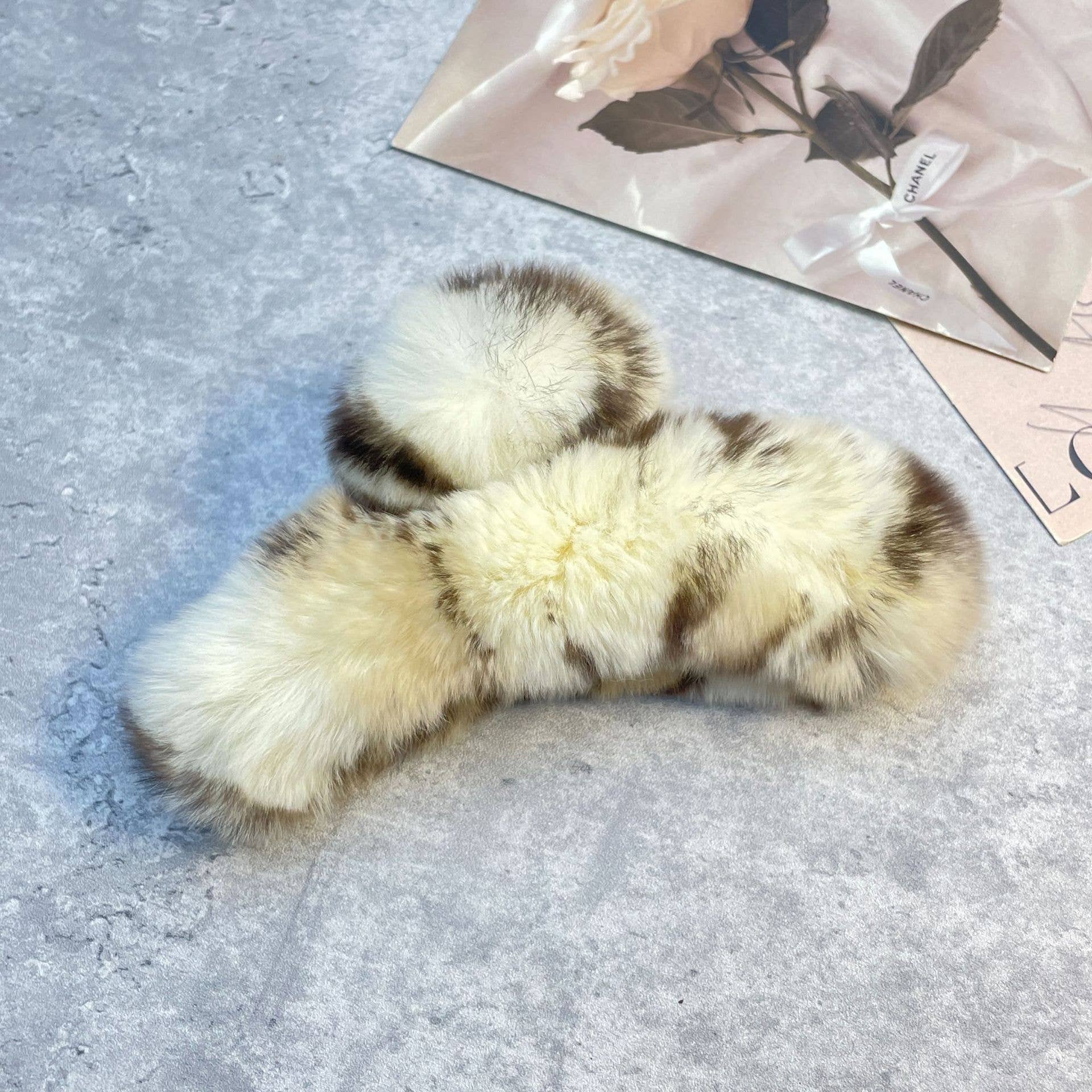 ACCITY - Wholesale Hair Clip - Women's - Rex Rabbit Fur Claws - Elegant Mixed Color Clips_CWASC159126