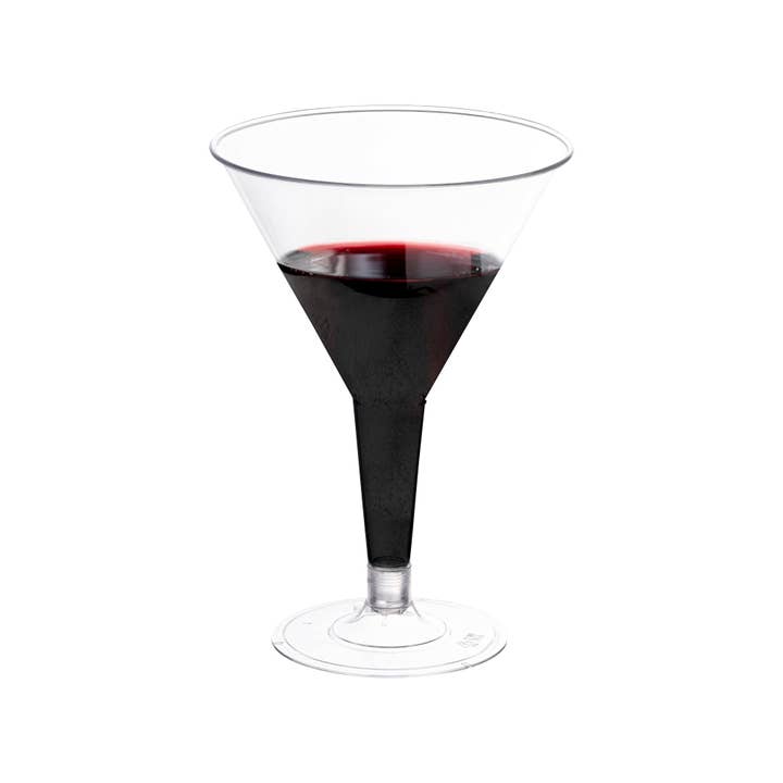Smarty had a Party - Wholesale Cocktail/liquor glass - 6 oz. Clear Plastic Martini Glasses - 8 pcs1