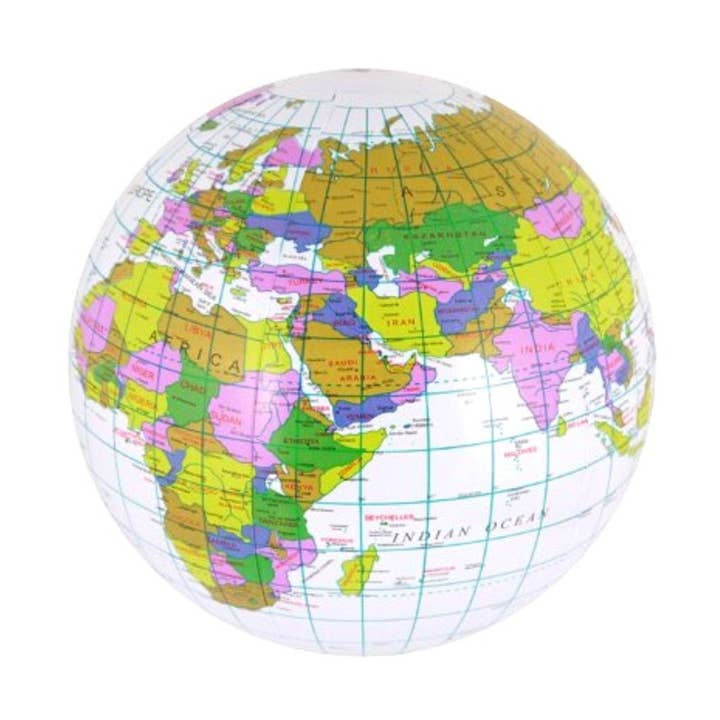 Inflatable Globe 40cm for wholesale by Kids Party Craft